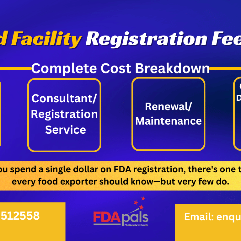 food facility registration fees 2026, FDA food facility registration