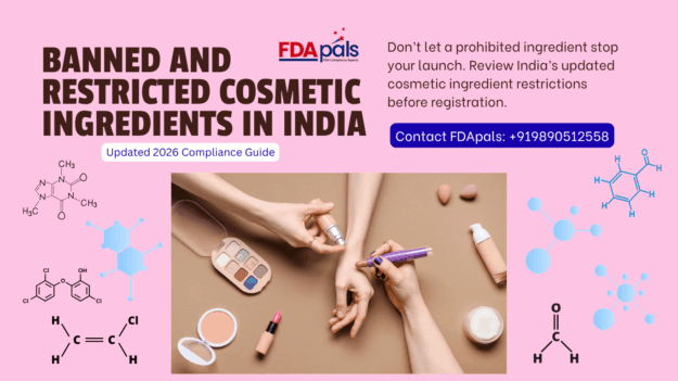 Banned cosmetic ingredients in India, CDSCO cosmetic regulations, Restricted cosmetic ingredients India
