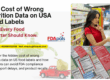 Wrong Nutrition Data on US Food Label, fda food label compliance