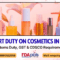 Import Duty on Cosmetics in India, Customs Duty on Imported Cosmetics