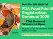 FDA Food Facility Registration Renewal