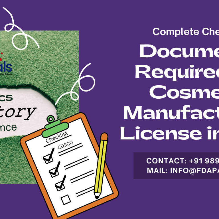 Documents Required for Cosmetic Manufacturing License, Cosmetic Manufacturing License